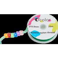 Lot 4 bobines fil nylon élastique 20m dia 0.5mm - assorties - Image 2