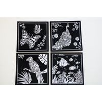 Set de 4 cartes velours - Image principale
