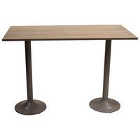 Table snack Scala 160 x 80 cm DL stratifié chêne bardolino - gris argent - Image principale