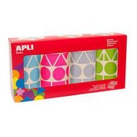 4 rouleaux gommettes géométriques 27mm peps - Image principale