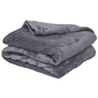 Lot de 5 plaids microflanelle microfibre 130 x 170 cm Acier - Image principale