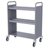 Chariot à livres double face, 4 bacs CD/DVD - Image principale