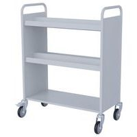 Chariot à livres 4 bacs CD DVD double face blanc 9003 - Image principale