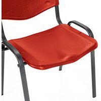 Chaise coques plastique rouges struct noire Ek wo - Image 4
