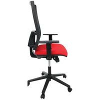 Fauteuil Office dossier résille assise tissu coloris rouge - Image 7