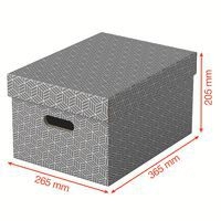 Boîtes de rangement Esselte Home, format M, gris, x3 - Image 3