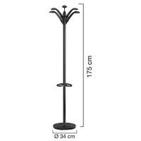 Portemanteau Flora noir 6 Patères - Image 4