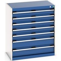 Armoire d'atelier à tiroirs Bott SL85 Ht 90 cm 7 tiroirs Gris/Bleu - Image 4