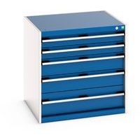 Armoire d'atelier à tiroirs Bott SL87 Ht 80 cm 5 tiroirs Gris/Bleu - Image 3