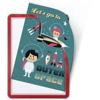 2 pochettes cadre Magneto dos magnétique A4 Rouge - Image 7