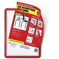 2 pochettes cadre Magneto dos magnétique A4 Rouge - Image 3