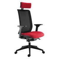 Fauteuil de bureau Max dossier résille noire + têtière - Image 5