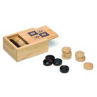 Lot de 24 pions de dames en bois - Image principale