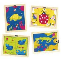Lot de 4 puzzles magiques 12 pièces - les animaux -Nathan - Image principale