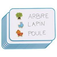 Lot de 6 ardoises blanches magnétiques - Image principale