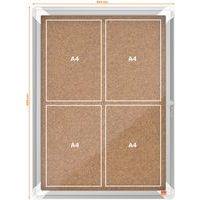 Vitrine d'intérieur Nobo à fond en liège 4 x A4 - Image 5