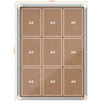 Vitrine d'intérieur Nobo à fond en liège 9 x A4 - Image 6