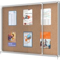 Vitrine d'intérieur Nobo à fond en liège 18 x A4 - Image 5