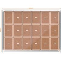 Vitrine d'intérieur Nobo à fond en liège 18 x A4 - Image 6