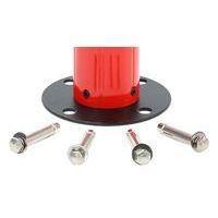 Poteau de balisage Rouge à fixer au sol Sangle de 2 m Rouge/blanc - Image 5