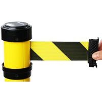 Poteau de balisage Jaune à fixer au sol Sangle de 2 m Noir/jaune - Image 3