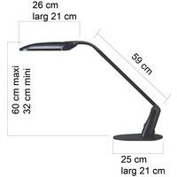 Lampe Duo Led noire sur socle prise europe - Image 7