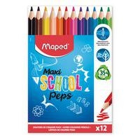 Boite 12 crayons géants triangulaires jumbo School'peps - Image principale