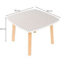 Table basse Woody 60 x 60 cm plateau décor Brun - Image 9