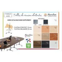 Table rectangulaire plateau mélaminé pivotant Axe - Manutan Expert - Image 8