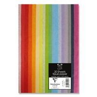 Sachet 20 feuilles papier de soie 50x70 cm assorties - Image principale