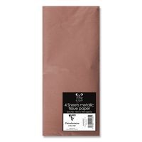 Sachet 4 feuilles papier de soie 50x70 cm or rose - Image principale