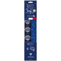 Pack rouleaux,bolduc,5x0,35m,papier cadeau,bleu/or - Image principale