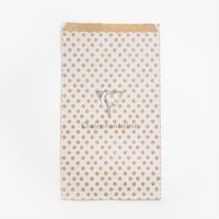 Sachet de 50 pochettes kraft, 21x37+7cm, Pois fond blanc - Image principale