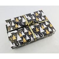 Rouleau papier cadeau 60g, 50x0,70m Sapin fond noir - Image 2