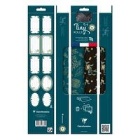 Pack rouleaux + bolduc + étiquettes,5x0,35m,kraft,noir/bleu - Image 2