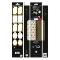 Pack rouleaux,bolduc,5x0,35m,papier cadeau,or/noir - Image 2
