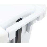 Poubelle mobile à pédale 60 L blanc couvercle blanc - Image 4