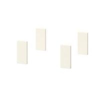 Jeu de 4 pieds pour meuble de rangement Allegra coloris blanc - Image principale