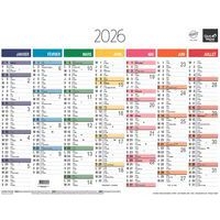 Lot de 10 Calendrier banque fr arc en ciel par 10 - 43x33,5cm - Image principale