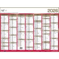 Lot de 10 Calendrier banque fr or par 10 - 55x40,5cm - Image principale