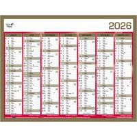Lot de 10 Calendrier banque fr or par 10 - 43x33,5cm - Image 2