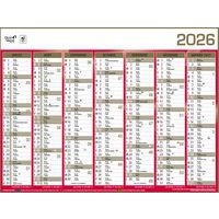 Lot de 10 Calendrier banque fr or par 10 - 55x40,5cm - Image 2
