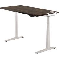 Bureau réglable Levado -Piètement gris Plateau 180cm Noyer - Image principale