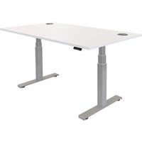 Bureau réglable Cambio -Piètement gris Plateau 160cm Blanc - Image principale