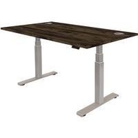 Bureau réglable Cambio -Piètement gris Plateau 160cm Noyer - Image principale