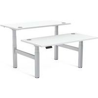 Bureau bench réglable Cambio-Piètement gris 100cm Blanc - Image principale