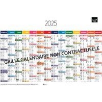 Lot de 10 Calendrier annuel horizontal fr arc en ciel par 10 - 65x43cm - Image 3