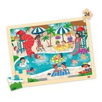 Lot de 4 puzzles 'Les loisirs' de 24 pièces en bois. - Image 7