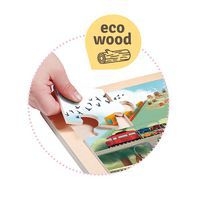 Lot de 4 puzzles 'Les transports' de 35 pièces en bois. - Image 7