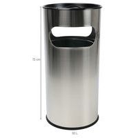 Poubelle-cendrier en Inox avec ouverture - 30 L ou 50 L - Manutan Expert - Image 3
